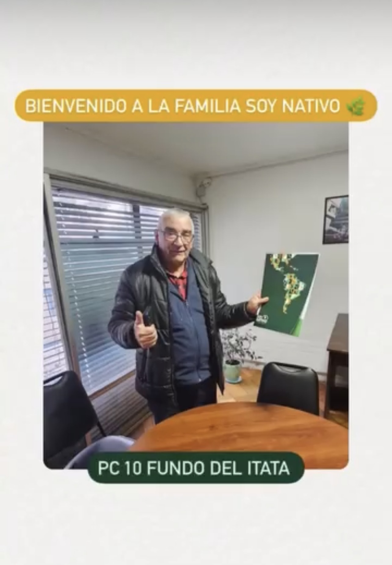 Cliente en la bienvenida de su compra