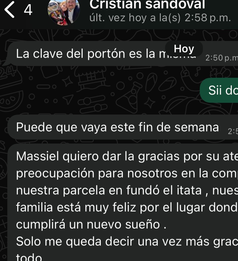 Testimonio de Cristian Sandoval sobre su compra en Fundo del Itata
