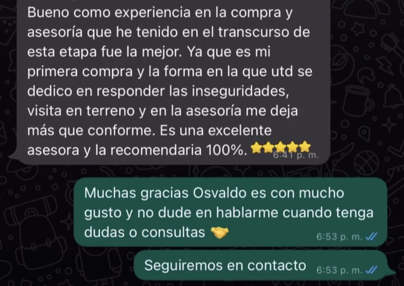 Testimonio de Osvaldo sobre la asesoría y compra